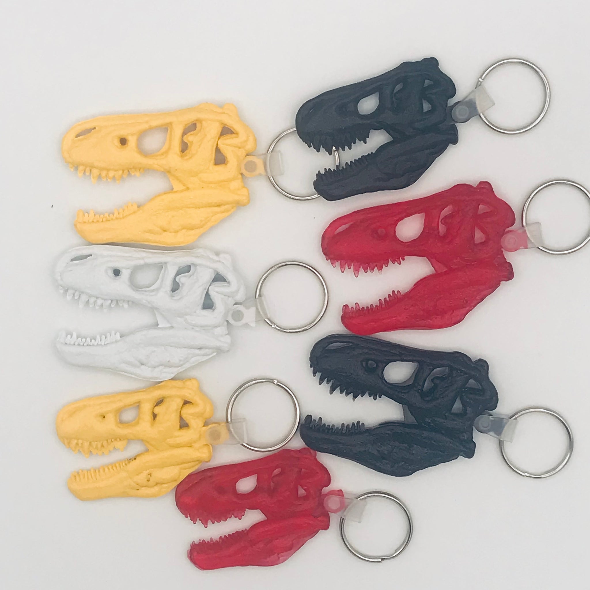 Fossil Key Tags T-rex skull 2-sided – Geo-Tools